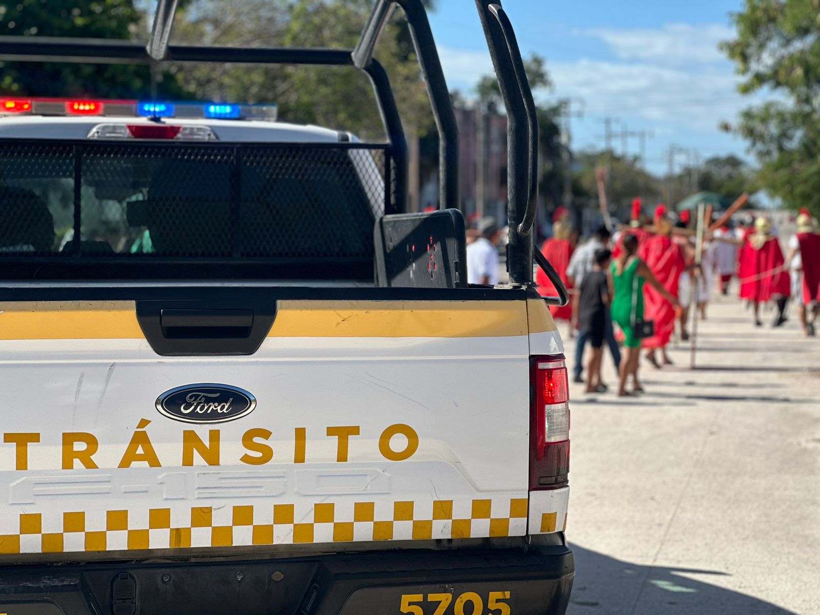 Implementan dispositivos viales para garantizar seguridad en el Viacrucis de Semana Santa en Benito Juárez